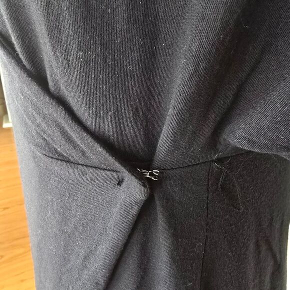 Tibi Black Wrap Dress with Dragonfly Accents Medium - Picture 8 of 12